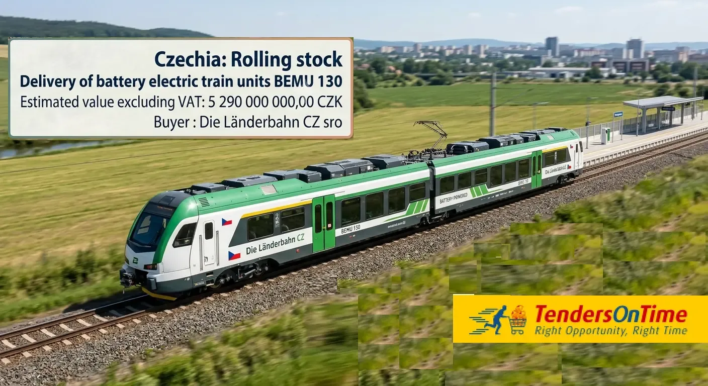 Czechia: Rolling stock _Delivery of battery electric train units BEMU 130 for the purposes of the tender 
