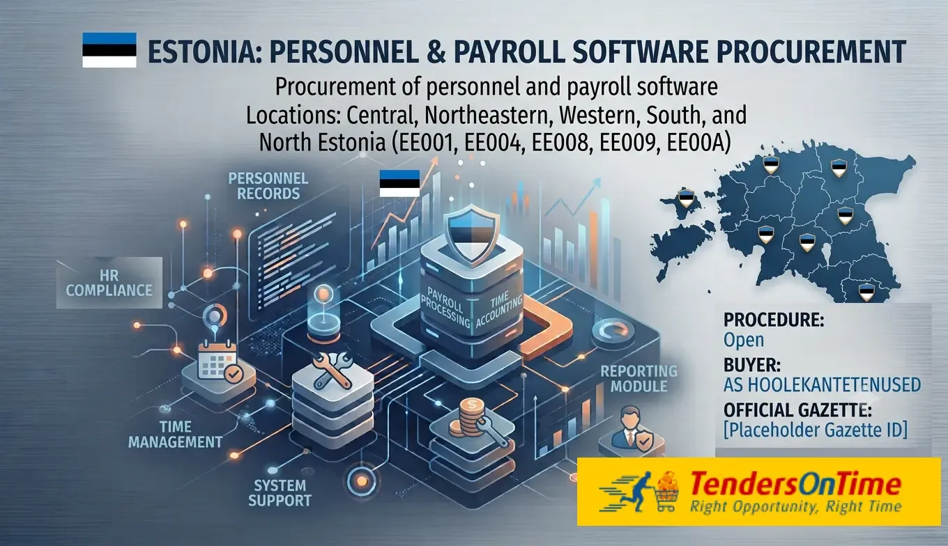 Estonia contract award on Time accounting or human resources software development services_Procurement of personnel and payroll software