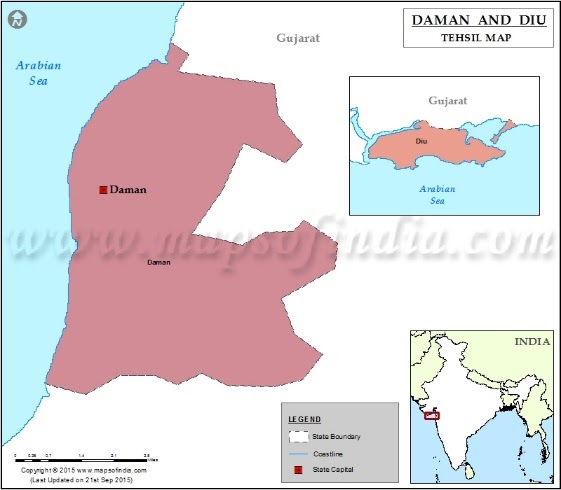Map of Daman And Diu (UT)