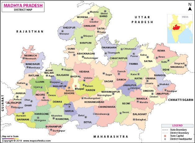 Map of Madhya Pradesh