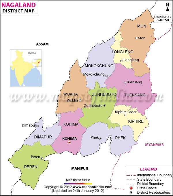 Map of Nagaland