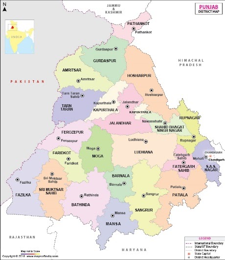 Map of Punjab