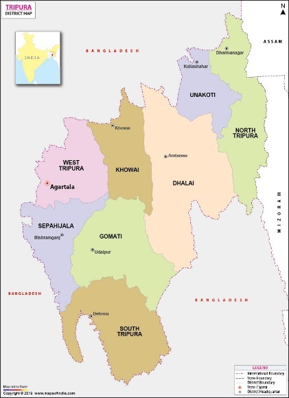 Map of Tripura